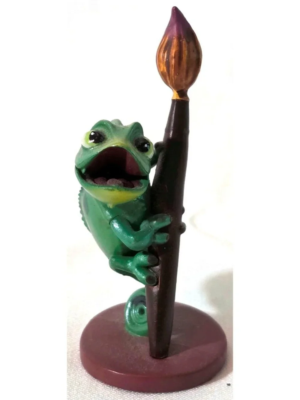 Disney Tangled PASCAL on Paint Brush Figure cake topper Rapunzel chameleon 2.5